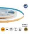 GLOBOSTAR® BEE 70362 Ταινία LED 8W-m 640lm-m 120° DC 24V IP20 320 x COB Chip-m Ultra Θερμό Λευκό 2200K Dimmable - Sanan COB Chip - Μ500 x Π0.8 x Υ0.2cm - Ρολό 5 Μέτρων - 5 Χρόνια Εγγύηση